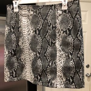 Faux lizard skirt